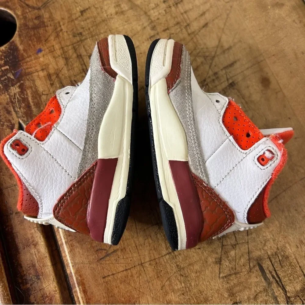 Air Jordan 3 Retro GS Mars Stone toddler baby sz 6C no laces DV7026-108